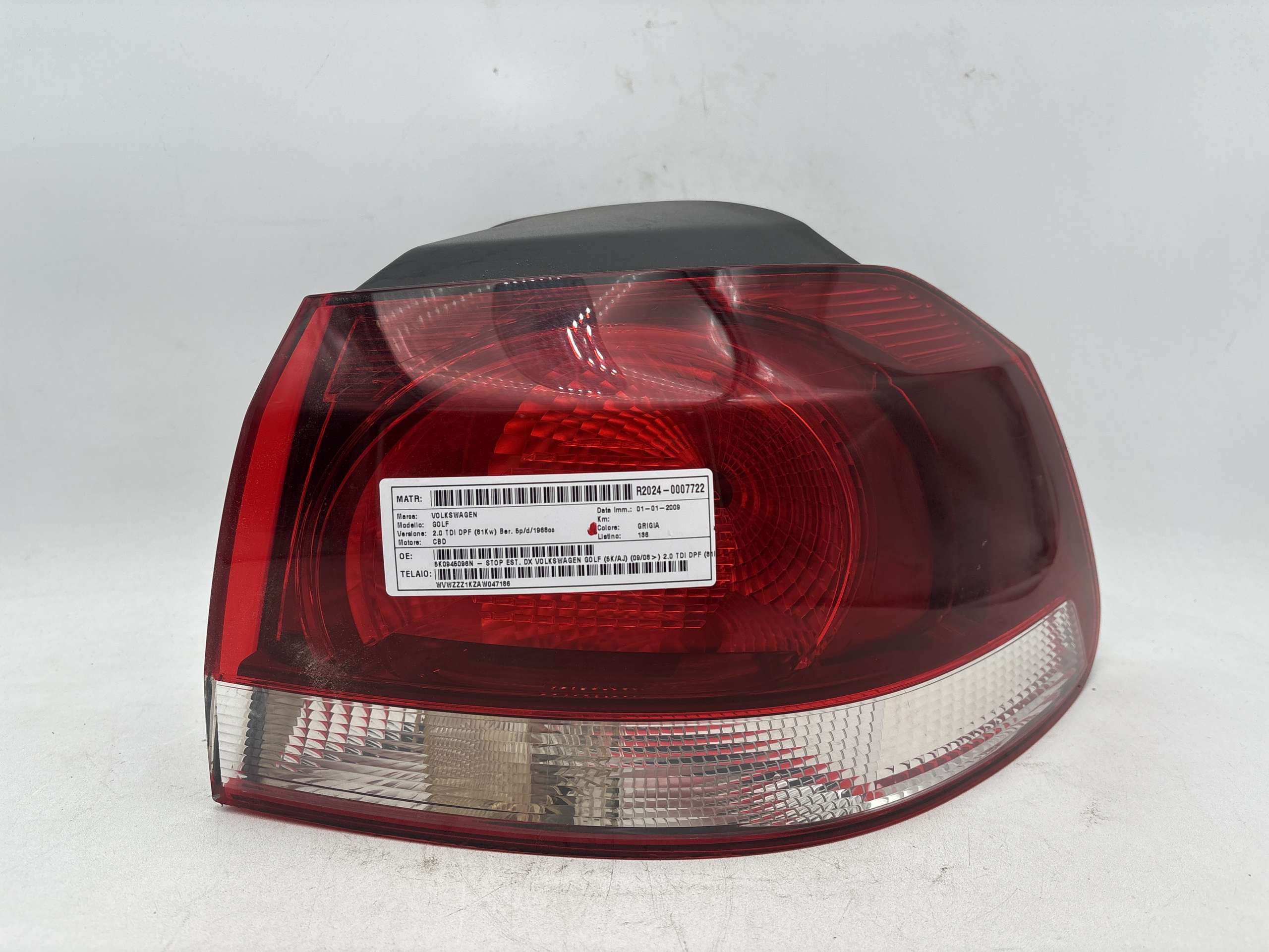 Fanale Posteriore esterno destro VOLKSWAGEN GOLF 6 SAK-AJ 2008