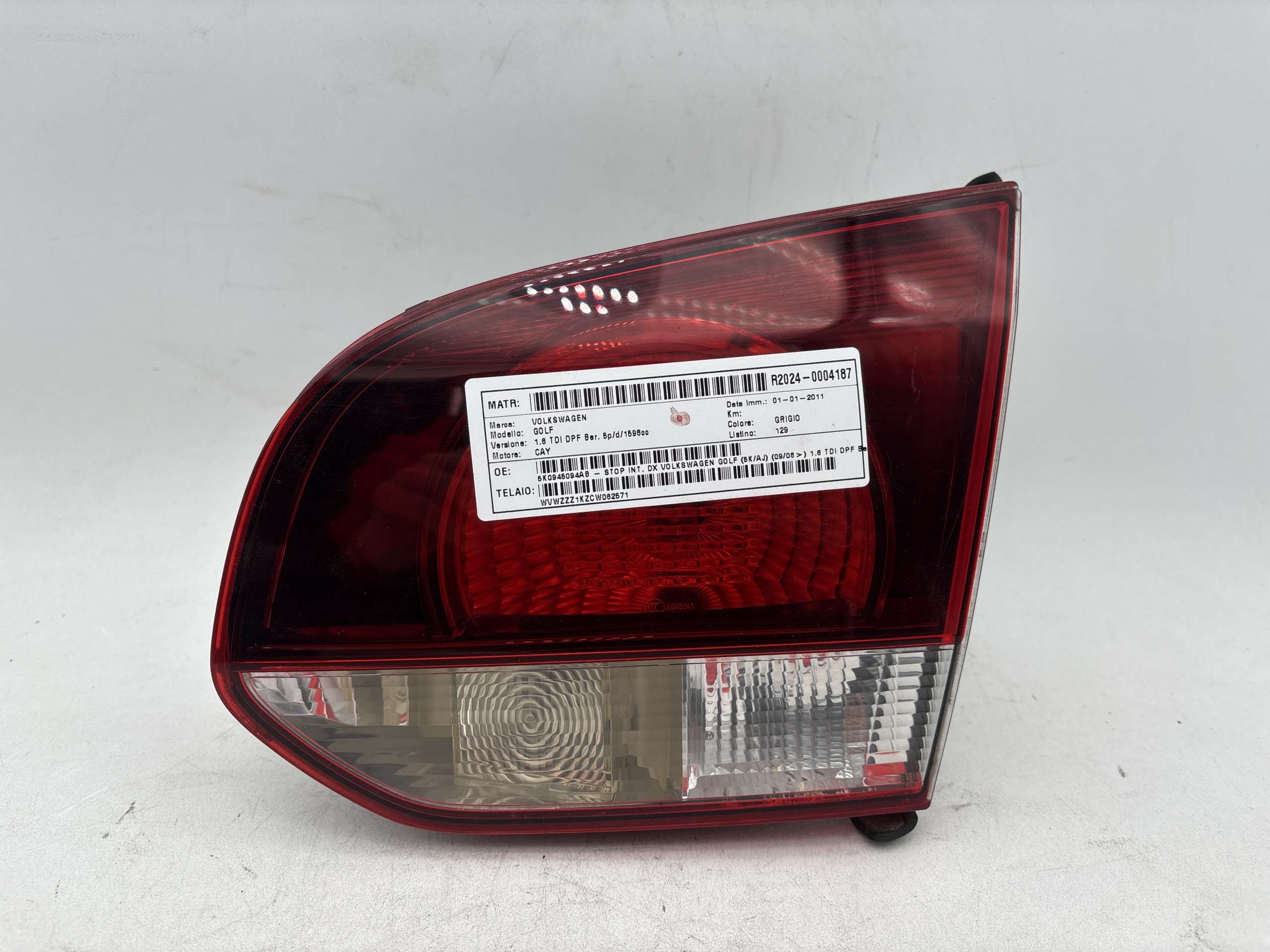 Fanale Posteriore interno destro VOLKSWAGEN GOLF 6 SAK-AJ 2008