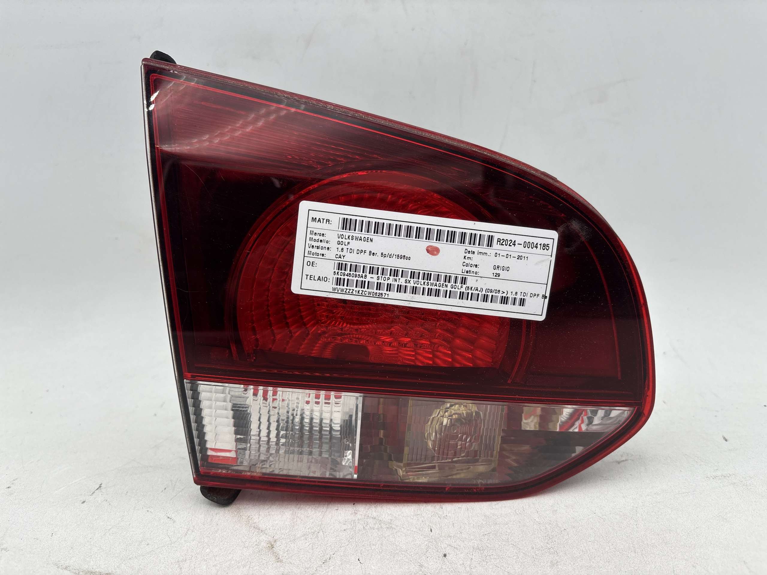 Fanale Posteriore interno sinistro VOLKSWAGEN GOLF 6 SAK-AJ 2008