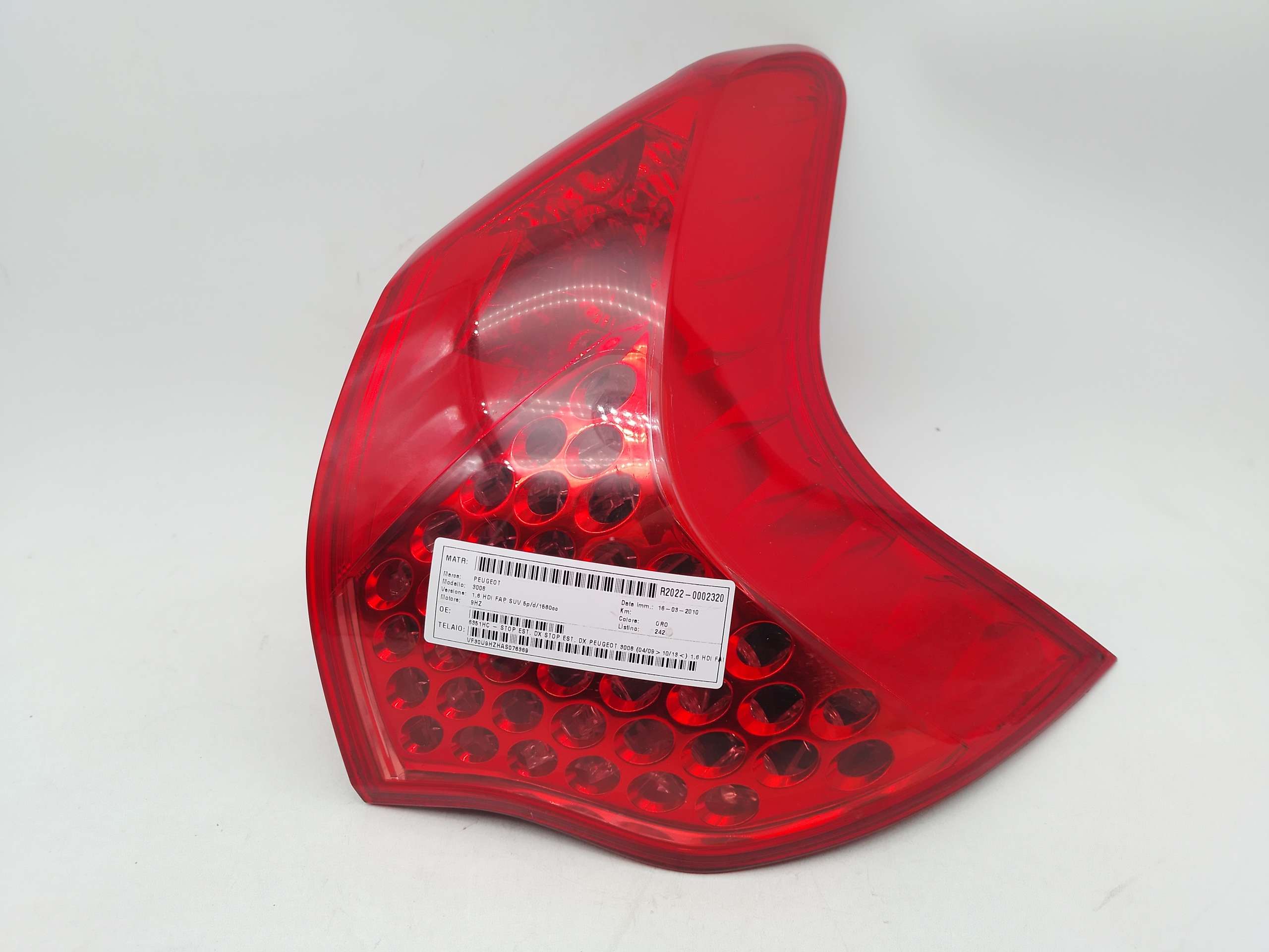 Fanale Posteriore esterno destro PEUGEOT 3008 (2009-2013)