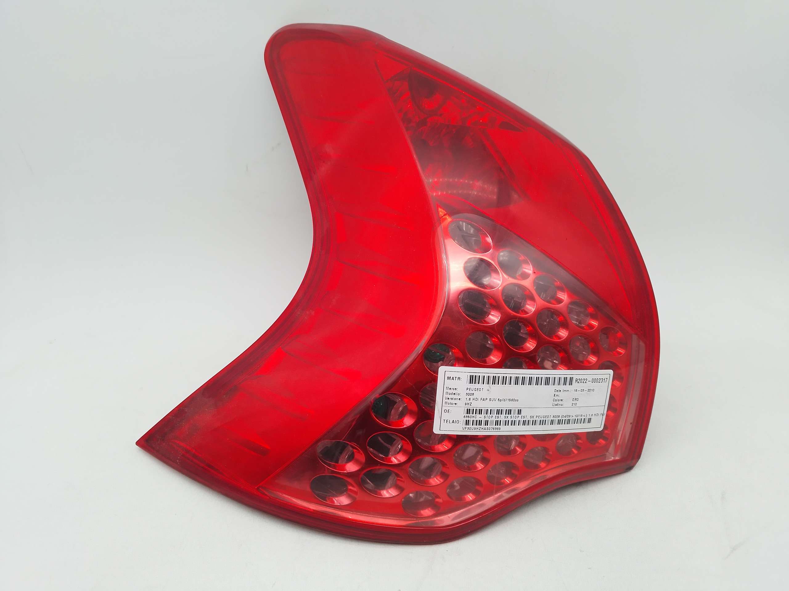 Fanale Posteriore esterno sinistro PEUGEOT 3008 (2009-2013)
