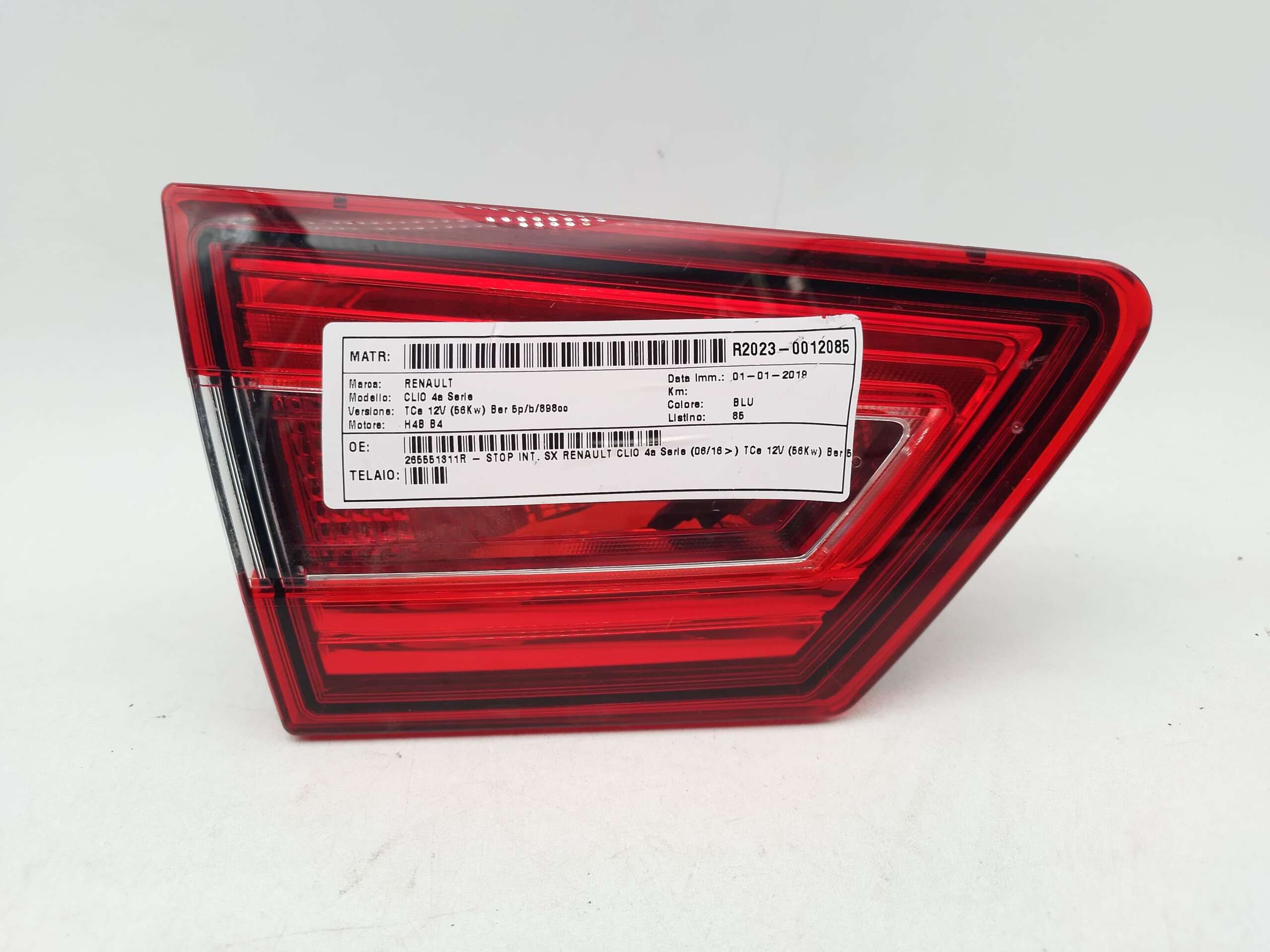 Fanale Posteriore interno sinistro RENAULT CLIO 4 SERIE 2012-2016